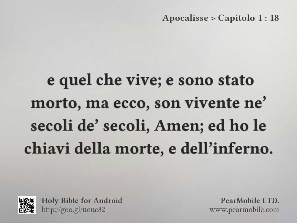 Apocalisse, Capitolo 1:18